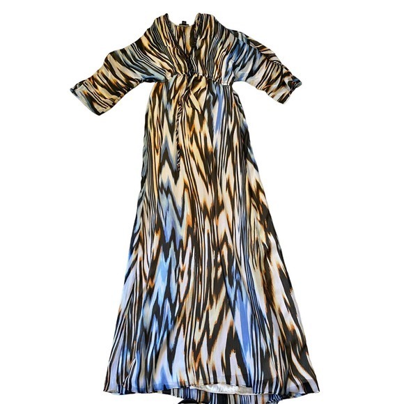 Allen B. By Allen Swartz Flowey Off Shoulder‎ Boho Long Maxi Dress Size 4 - Picture 2 of 11